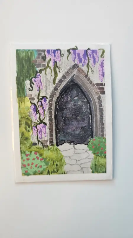 Wisteria Portal aceo art card