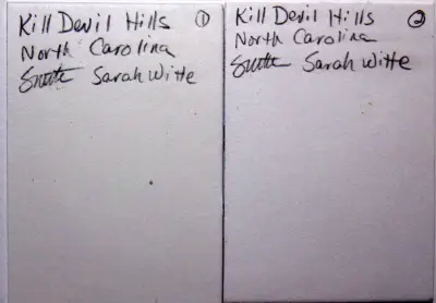 Kill Devil Hills Cyanotype Beach Scene Original Art ACEO aceo art card thumbnail 6