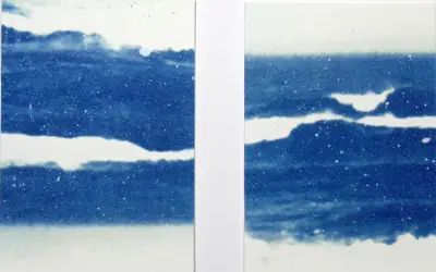 Kill Devil Hills Cyanotype Beach Scene Original Art ACEO aceo art card thumbnail 4