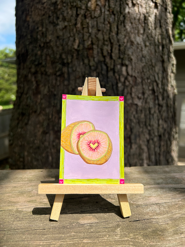 Heart Kiwis aceo art card