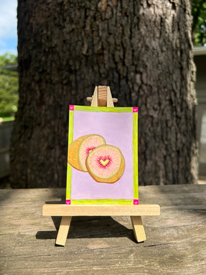 Heart Kiwis aceo art card thumbnail 1