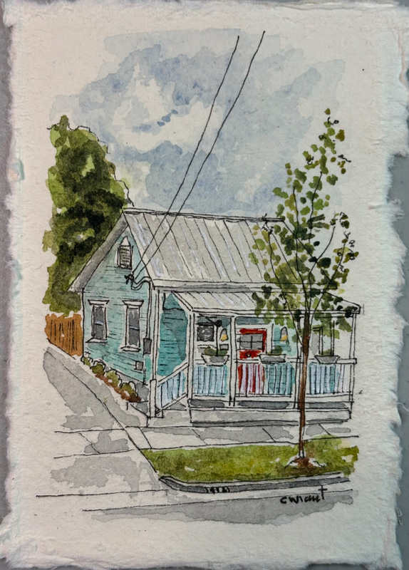 Ms. Cat's Cottage aceo art card