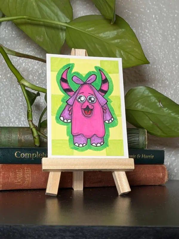 Froot - Little Monsters Series - Lisa Vollrath aceo art card
