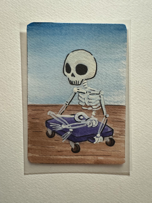 Watch Your Fingers aceo art card thumbnail 1