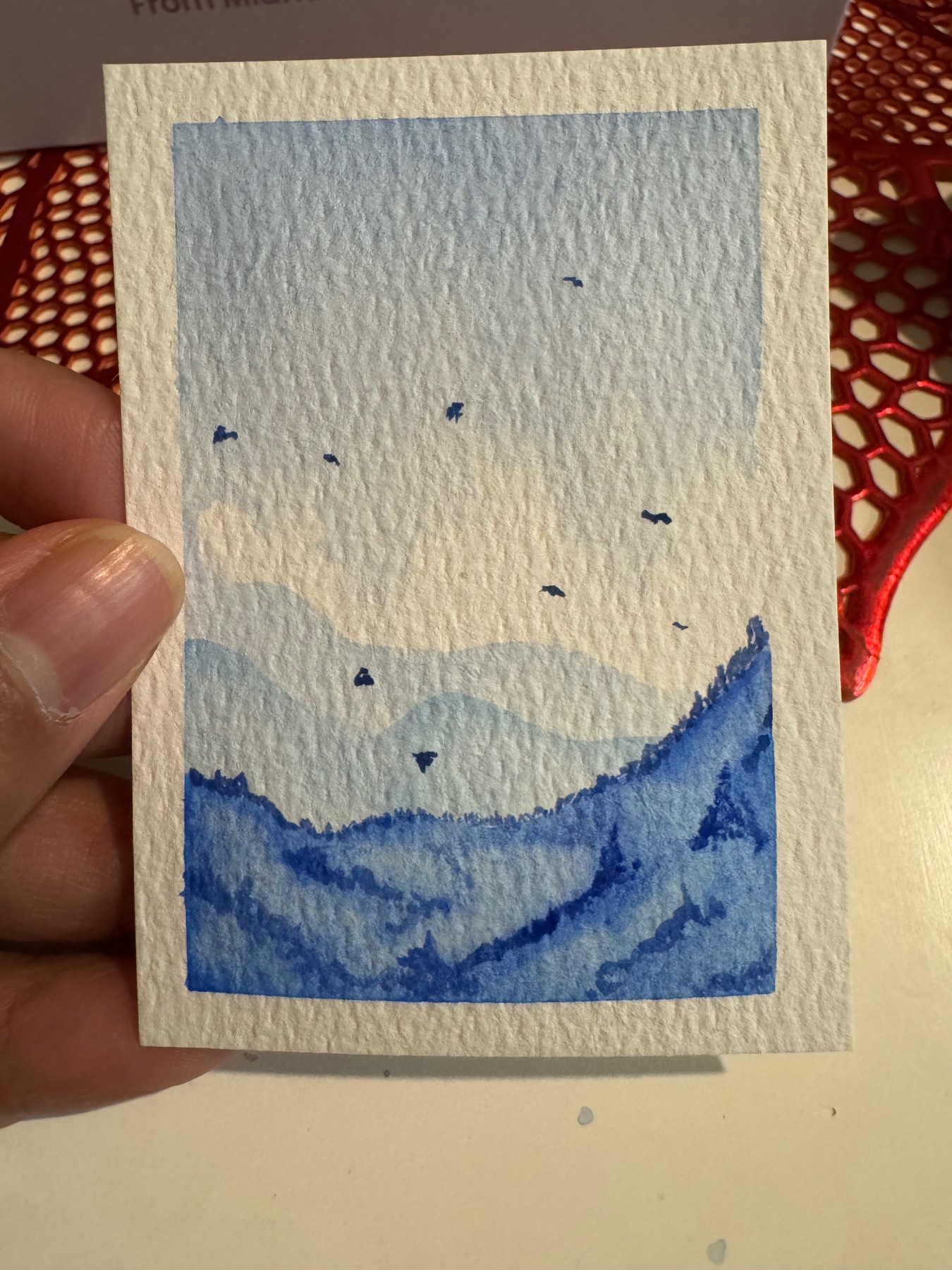 Blue Ridge aceo art card
