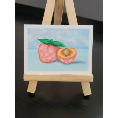 "Peach?" Pokemon berry inspired Still Life drawing aceo art card thumbnail 1