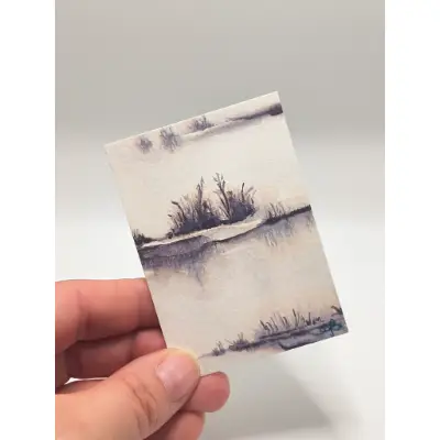 Silent Marsh aceo art card thumbnail 2