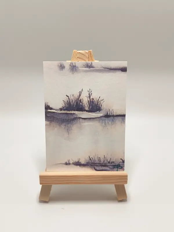 Silent Marsh aceo art card