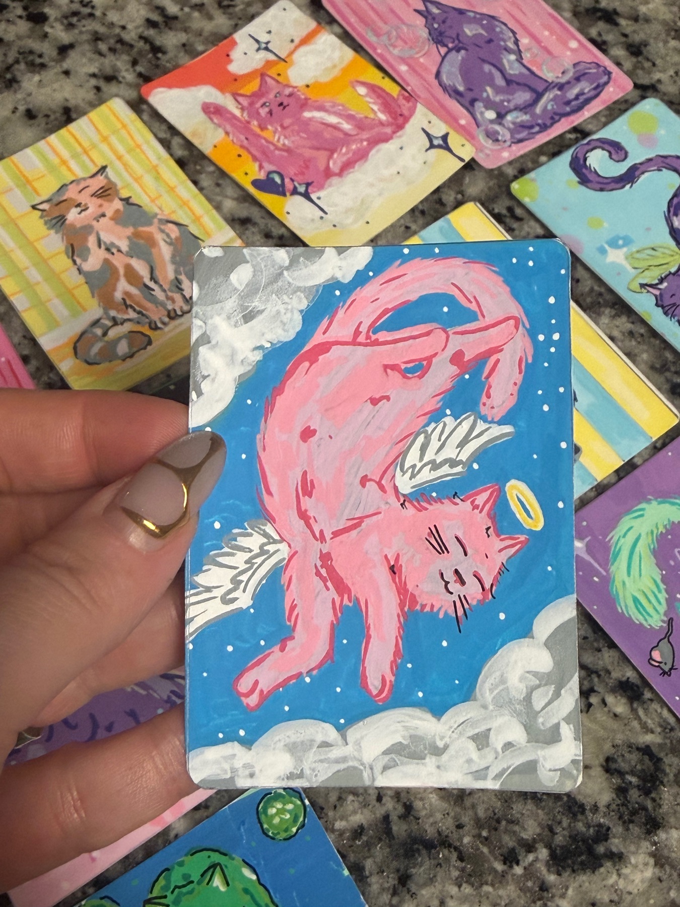 In the sky aceo art card