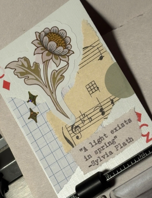 Quote Card #277 by Mazerzine collage floral Emily Dickinson aceo art card thumbnail 2
