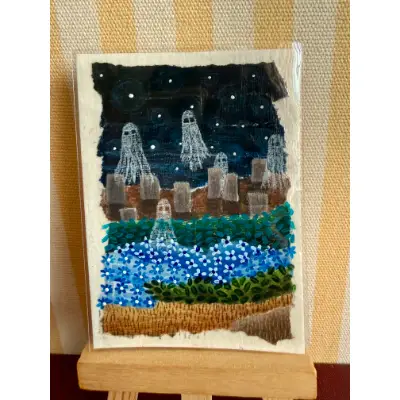 Graveyard Bloom aceo art card thumbnail 1