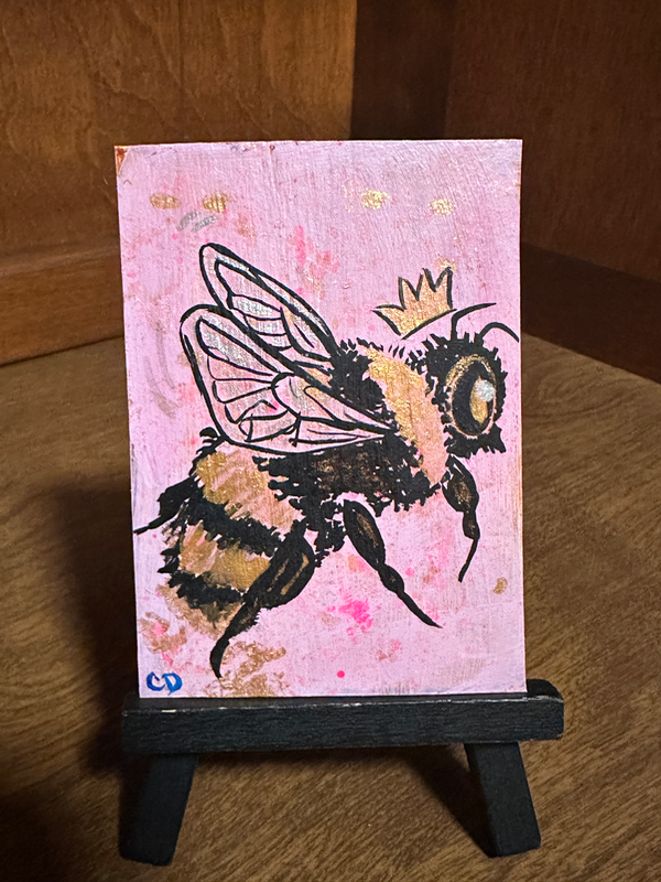 Queen bee aceo art card