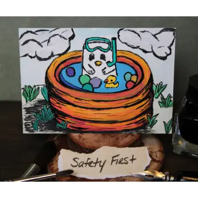 Safety First aceo art card thumbnail 1