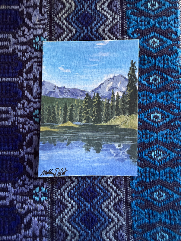 Lassen Volcanic National Park aceo art card