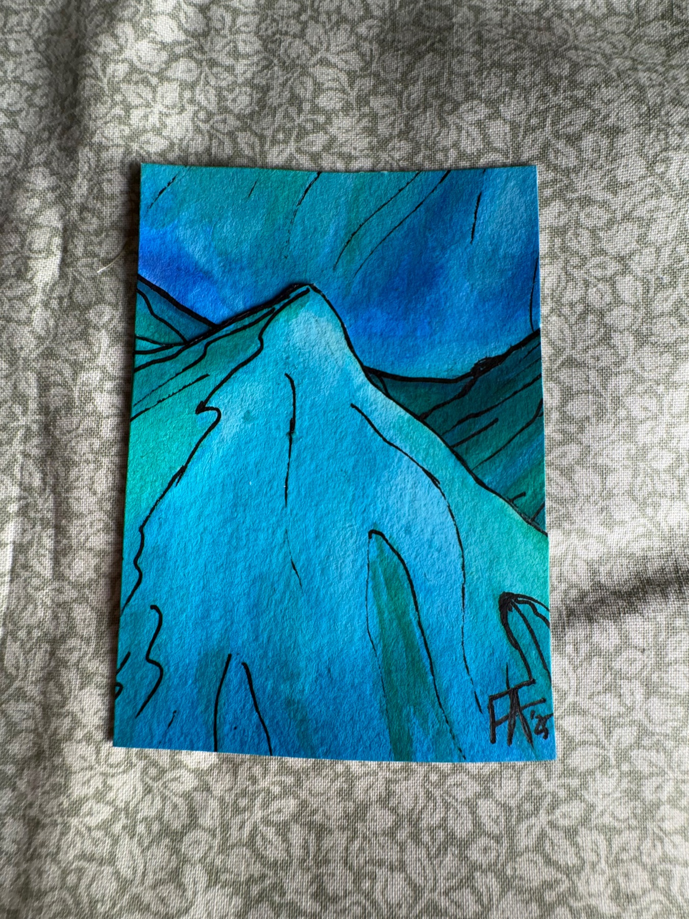 Tranquil Peak aceo art card