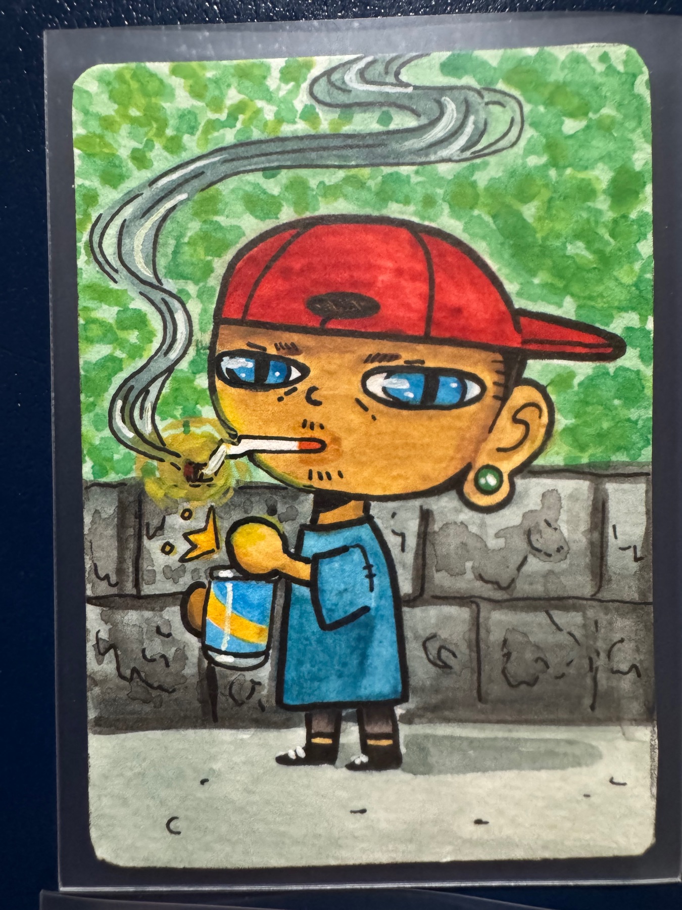 15 Minute Break aceo art card