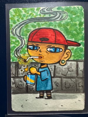 15 Minute Break aceo art card thumbnail 1