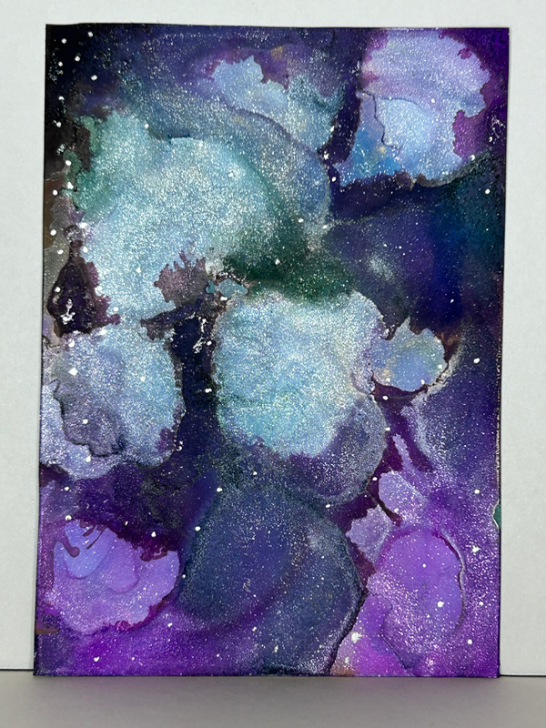 Purple Nebula aceo art card