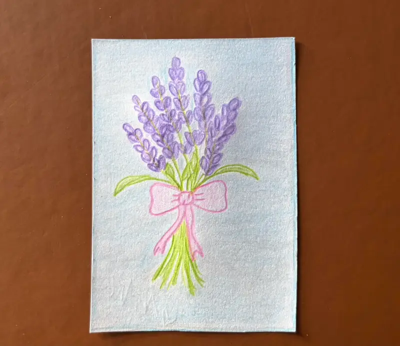 Lavender Love aceo art card