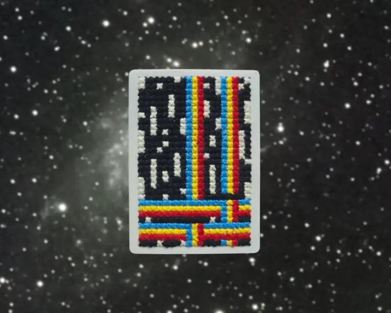 Arcade Carpet AF5, Hand-Stitched (1/1) aceo art card