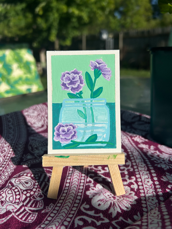 Carnation Serenade aceo art card