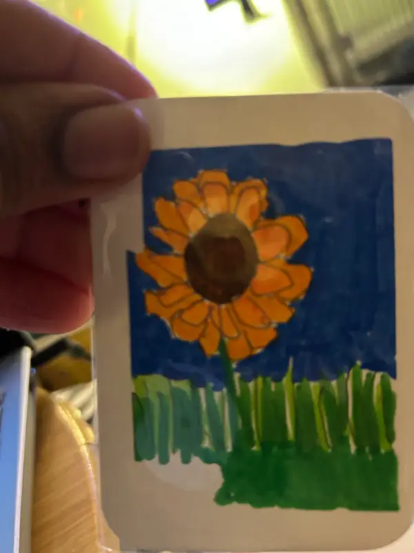 Giant Sunflower aceo art card