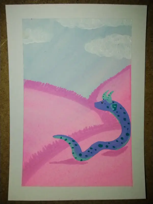 Bubble Gum Hills aceo art card