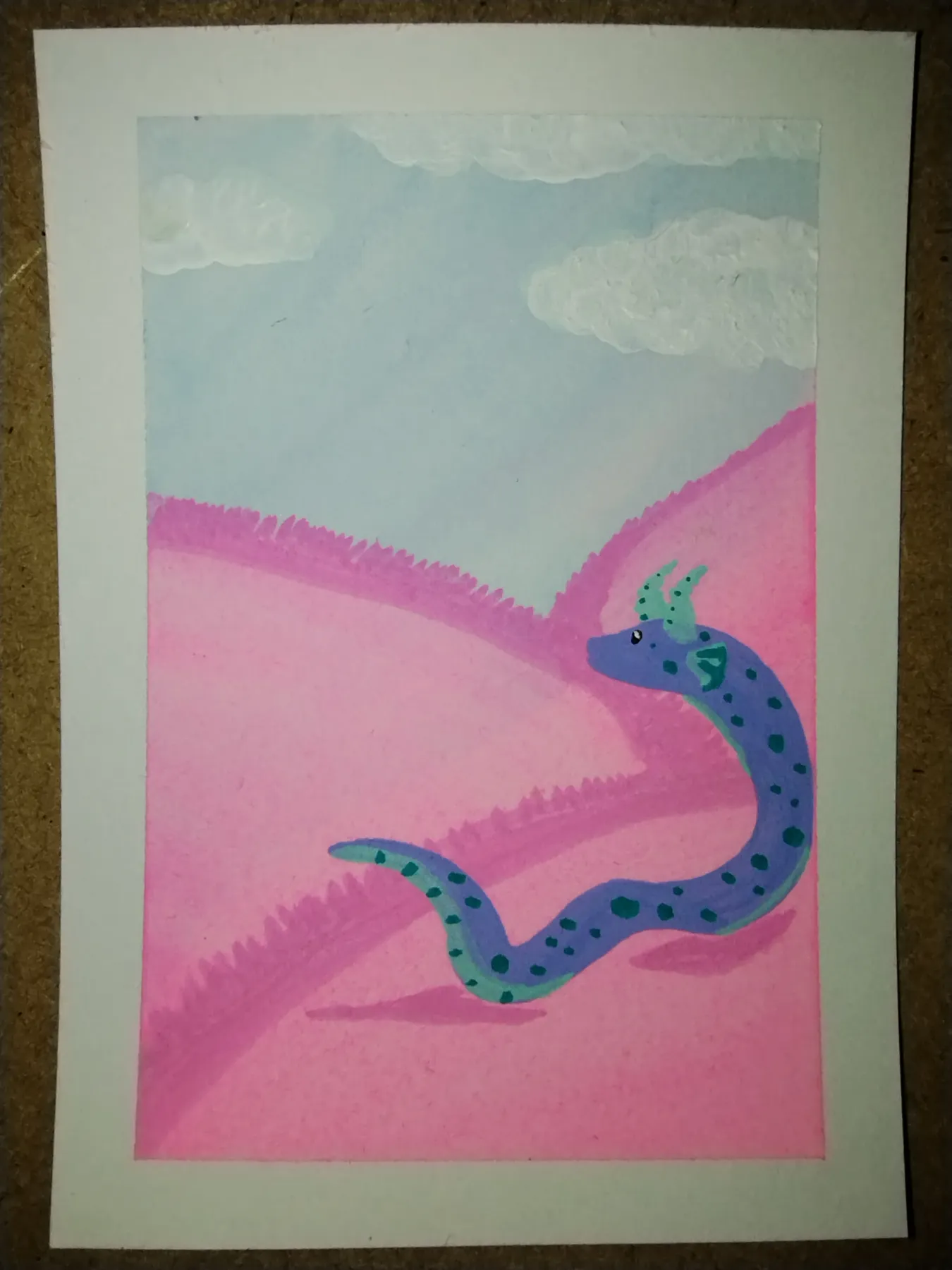 Bubble Gum Hills aceo art card