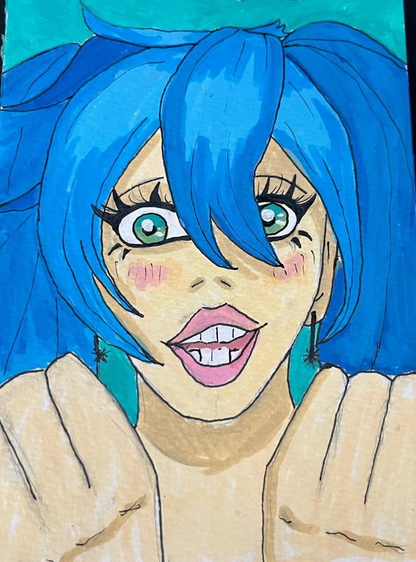 Hatsune miku aceo art card