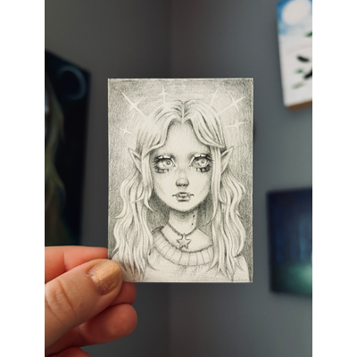 Lenore The Vampire aceo art card thumbnail 1