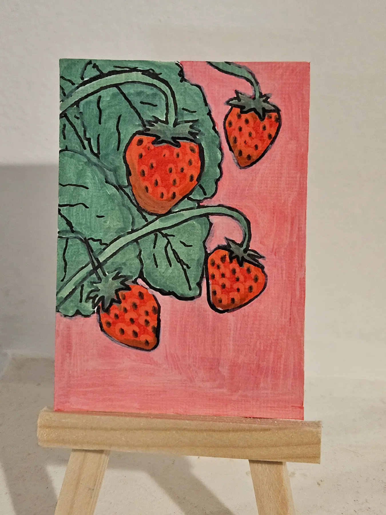 Strawberry Bundle aceo art card