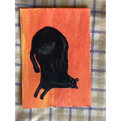 Series Cat One #3 aceo art card thumbnail 1