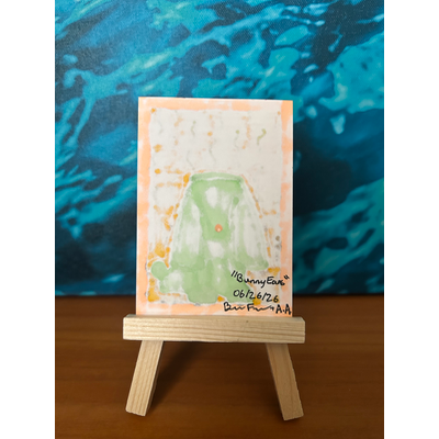 Bunny Ears aceo art card thumbnail 2