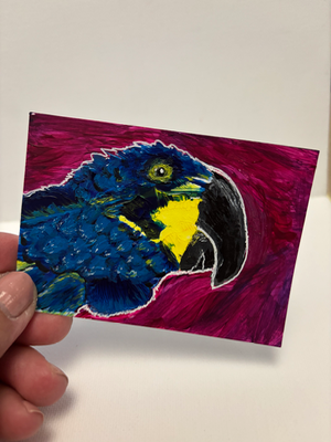 Electric Hyacinth aceo art card thumbnail 2