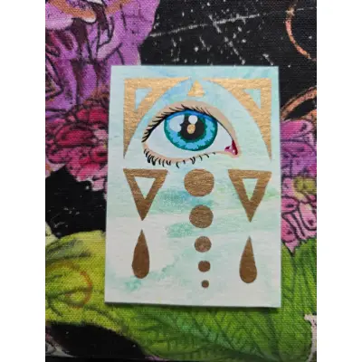 Tears in Gold #6 aceo art card thumbnail 1