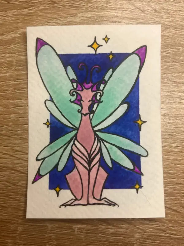Pixie Dragon aceo art card