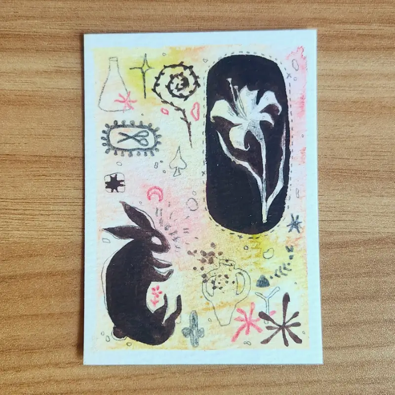 trinkets aceo art card