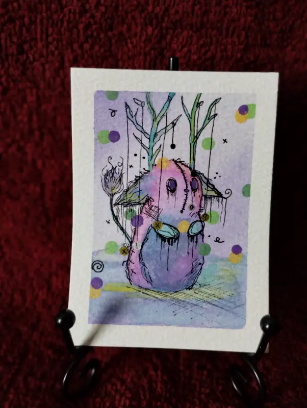 The Strings aceo art card