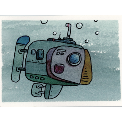 The Puffin aceo art card thumbnail 1