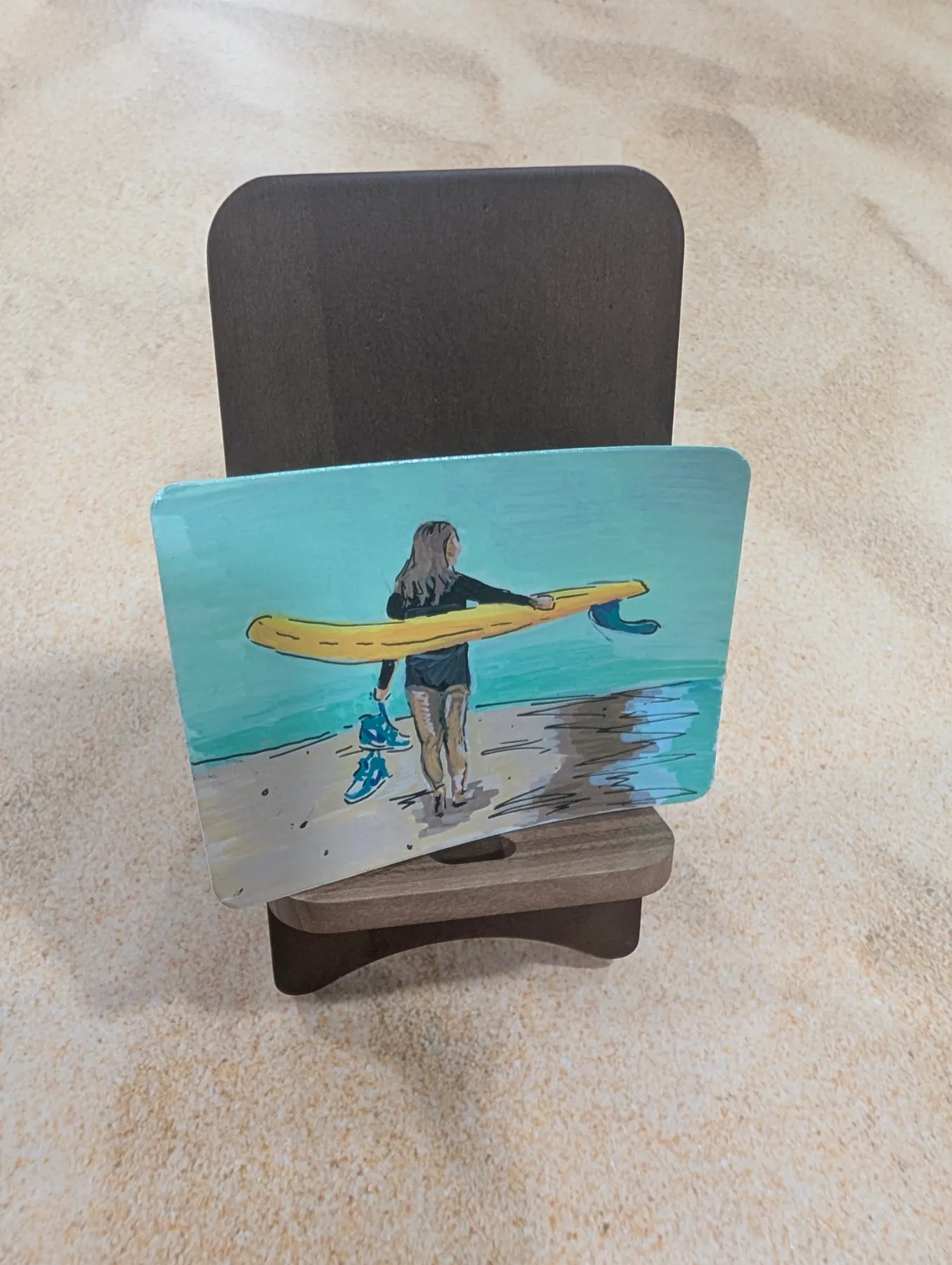 High Tops & Low Tides aceo art card