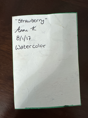 Strawberry aceo art card thumbnail 2