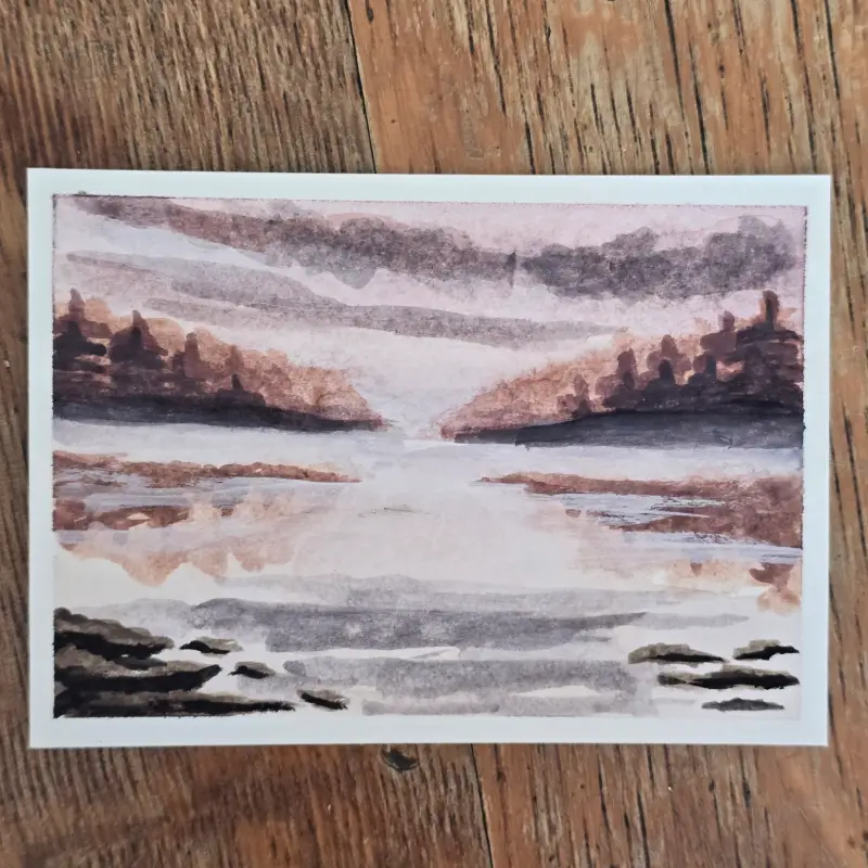 The Passage ACEO Original Watercolor by Tiffany Swift aceo art card