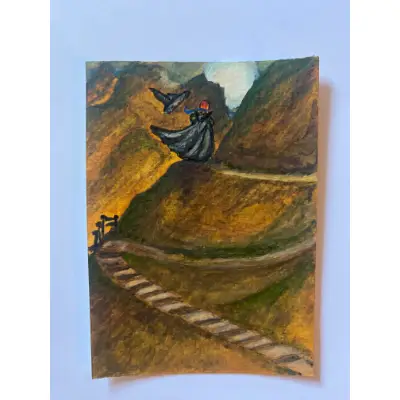 The Big Hat aceo art card thumbnail 3