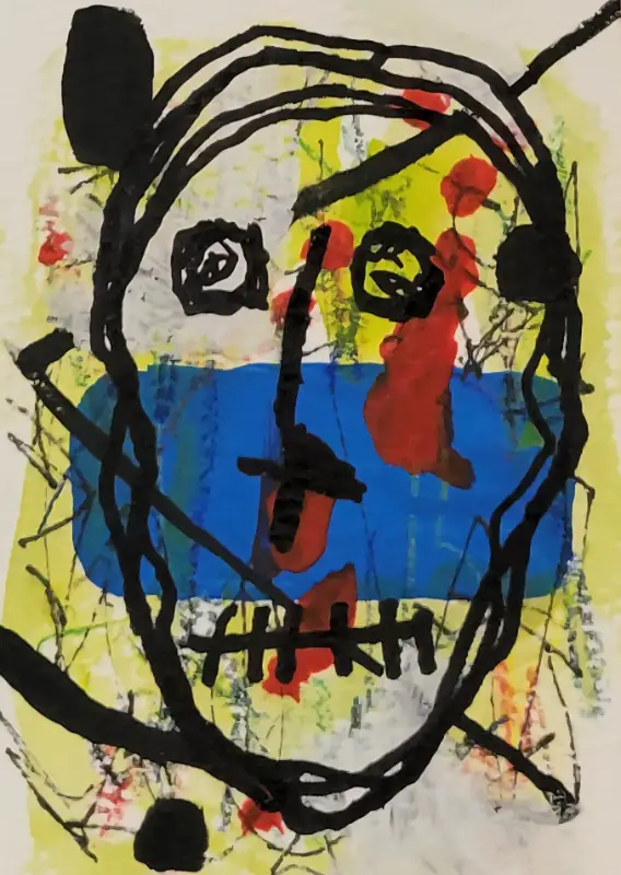 Skulls aceo art card