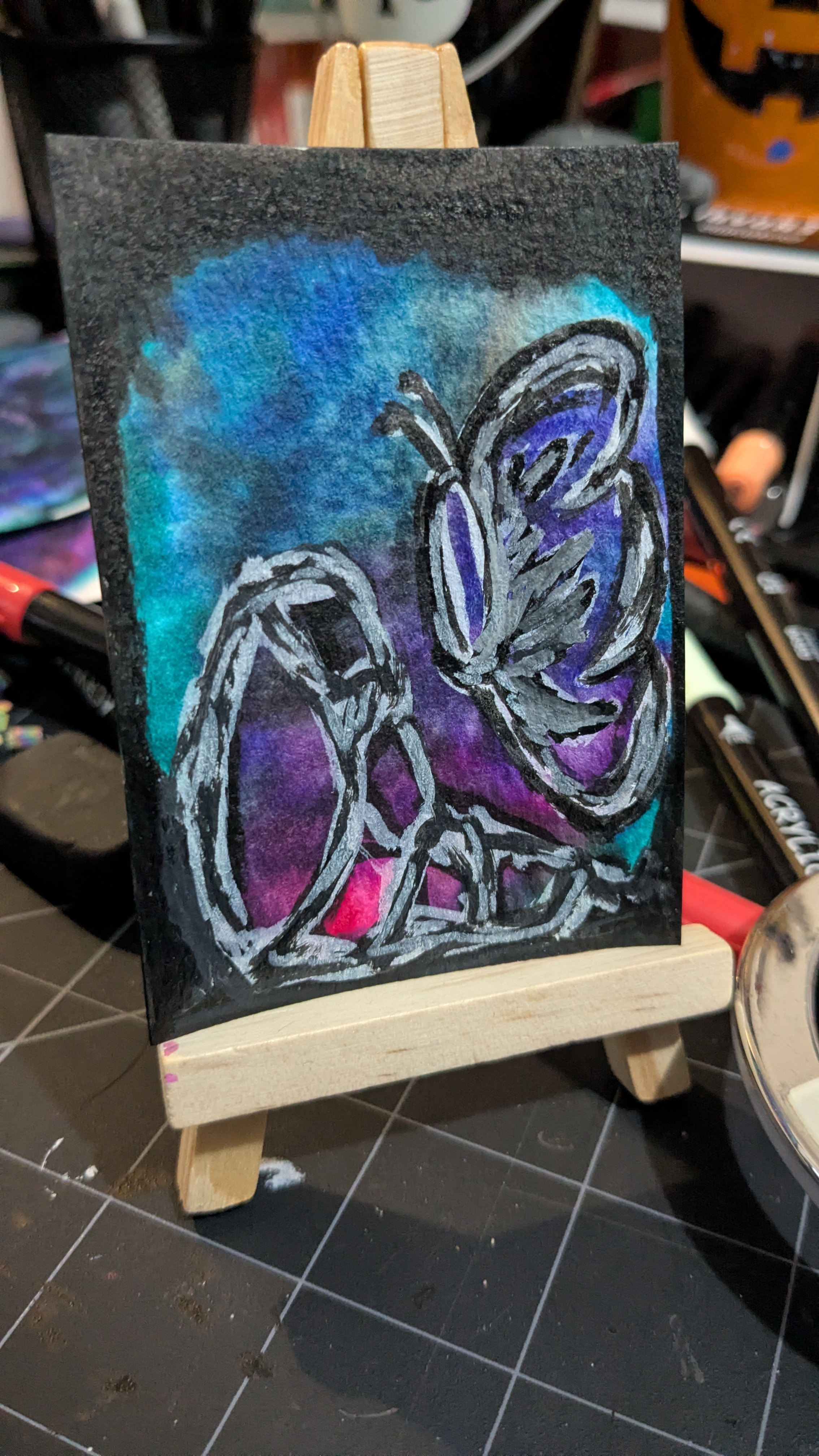 Reflection aceo art card