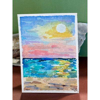 Morning Sun aceo art card thumbnail 2