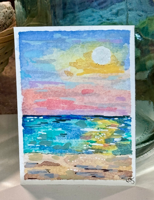 Morning Sun aceo art card
