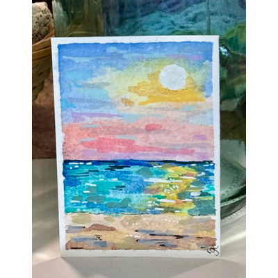 Morning Sun aceo art card thumbnail 1