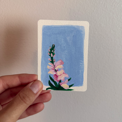 Original Floral ACEO | Summer Stems #3/3 aceo art card thumbnail 1