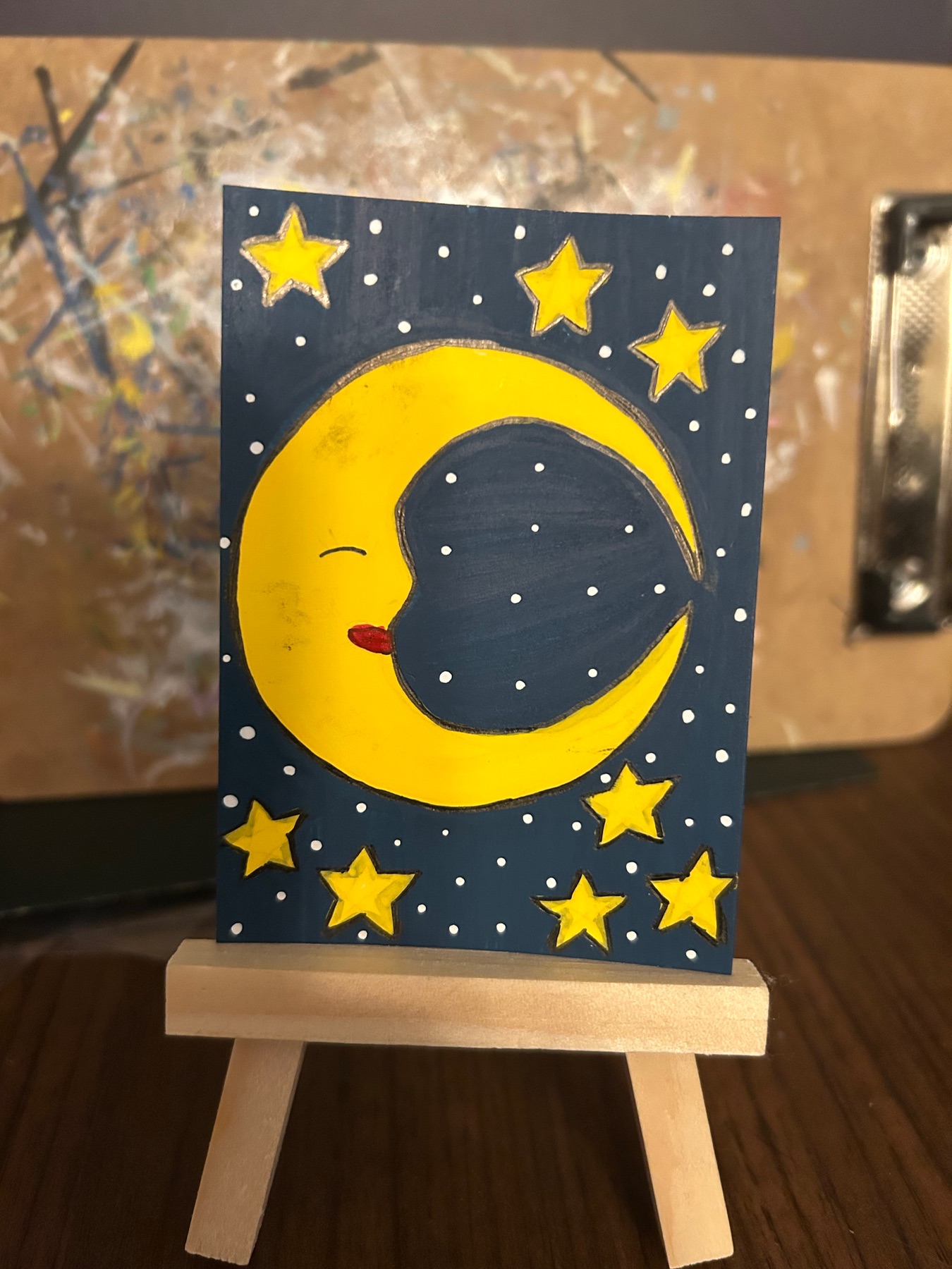 Man in the Moon aceo art card